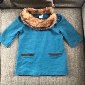 Janie and Jack Fur Collar Dress